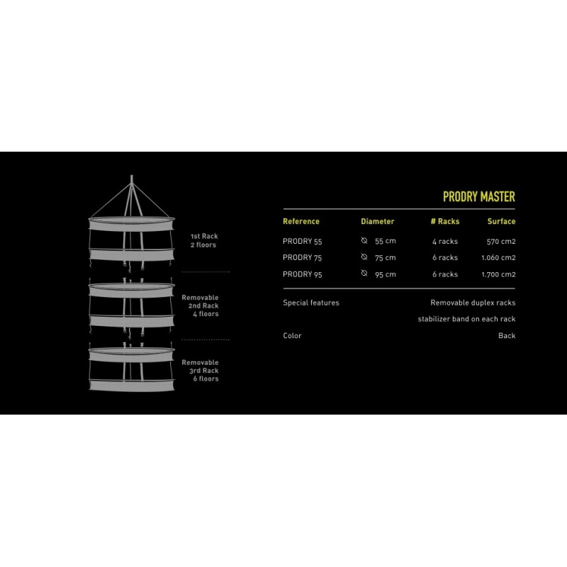 Filet de séchage ø95cm 6 niveaux détachable PRODRY