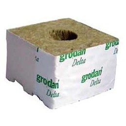 Cube de laine de roche 100x100mm trou 40/35
